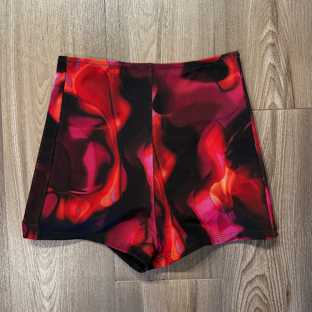 White Fox Boutique Red and Black Women's Shorts